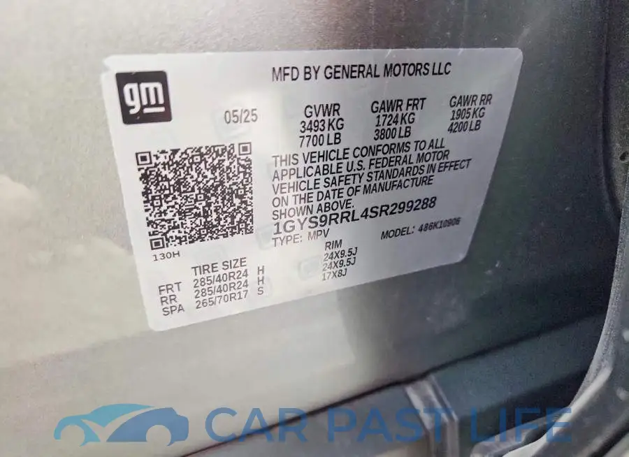 1GYS9RRL4SR299288# 14