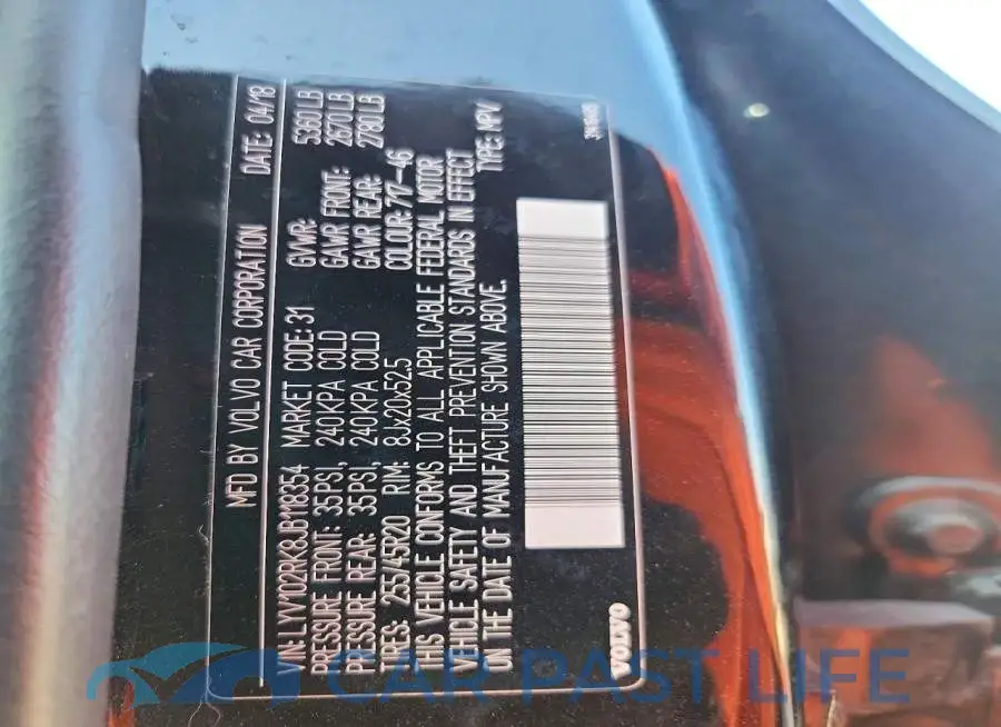 LYV102RK8JB118354# 12