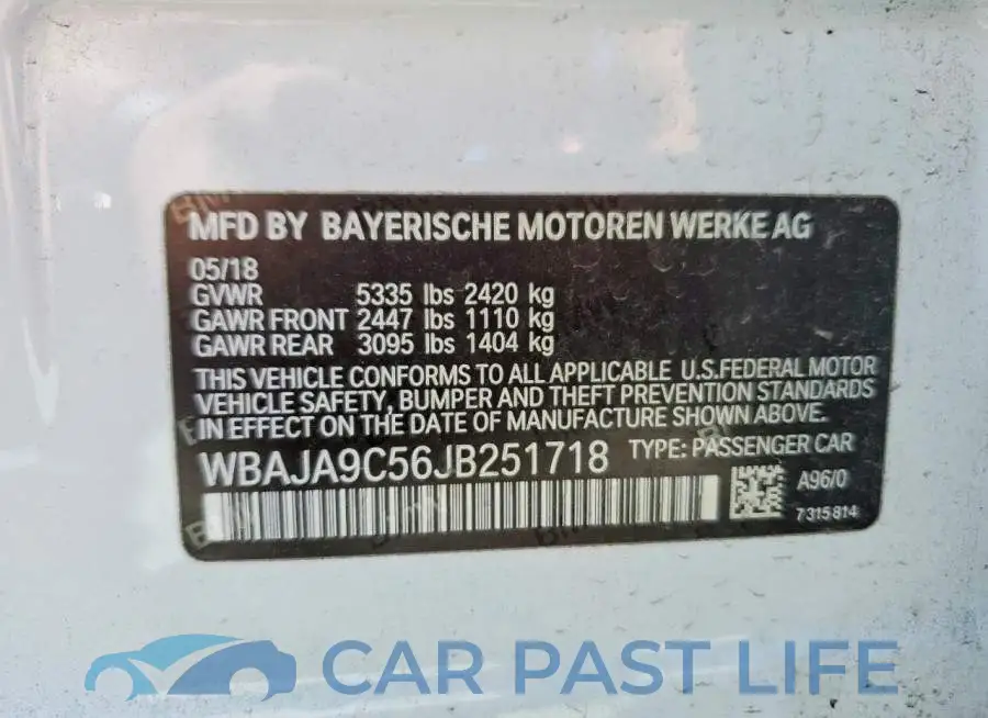 WBAJA9C56JB251718# 13