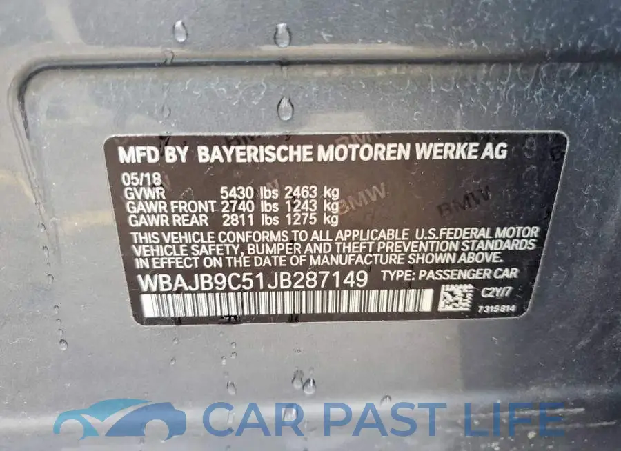 WBAJB9C51JB287149# 12