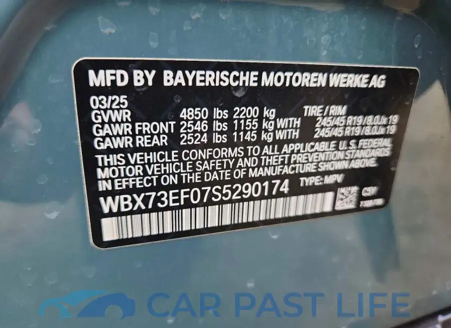 WBX73EF07S5290174# 12