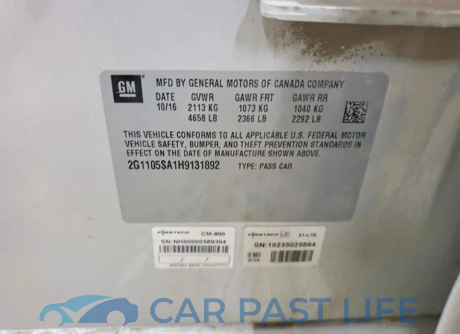 2G1105SA1H9131892# 12