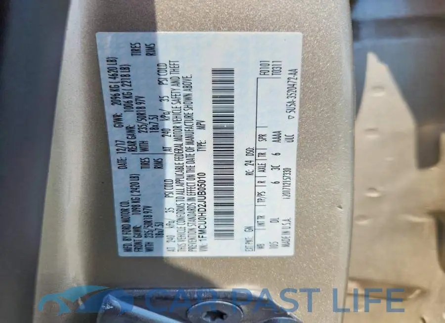 1FMCU0HD2JUB05010# 12
