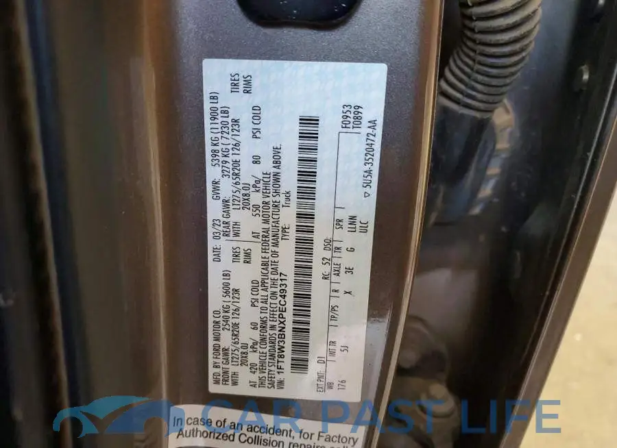 1FT8W3BNXPEC49317# 13
