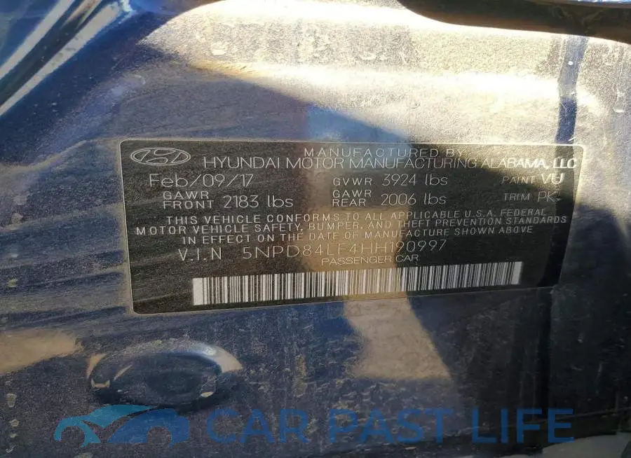 5NPD84LF4HH190997# 12