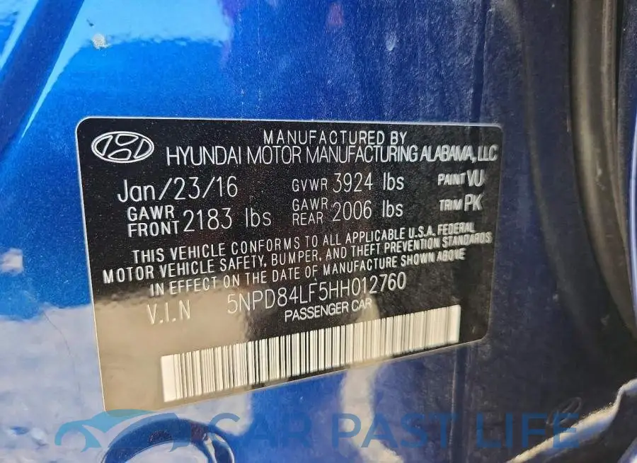5NPD84LF5HH012760# 13