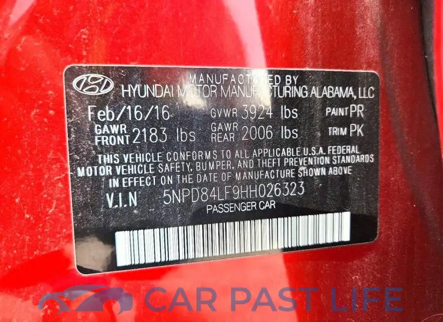5NPD84LF9HH026323# 12