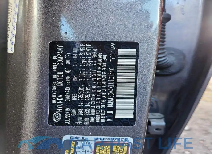 KM8J3CA4XLU101540# 13
