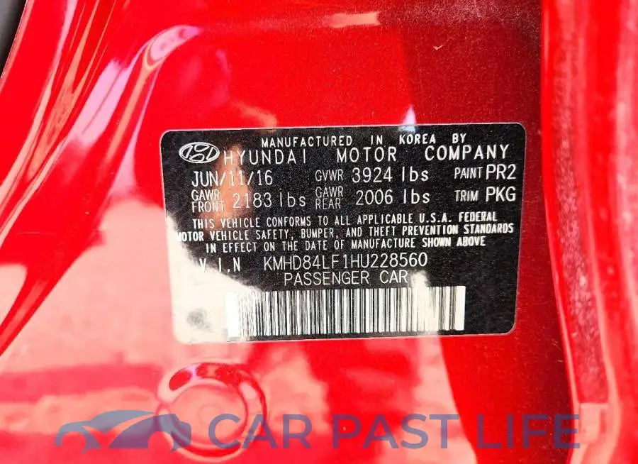 KMHD84LF1HU228560# 12
