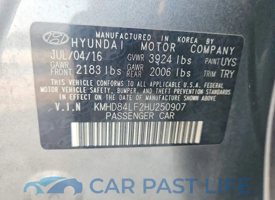 KMHD84LF2HU250907# 12