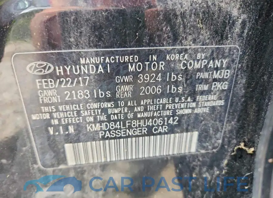 KMHD84LF8HU406142# 12