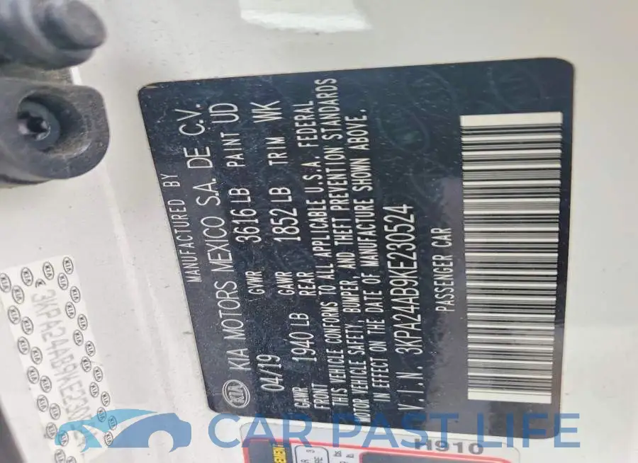 3KPA24AB9KE230524# 12