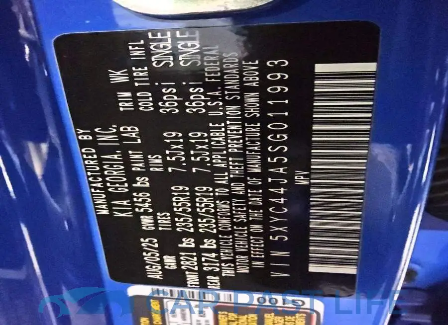 5XYC44JA5SG011993# 12