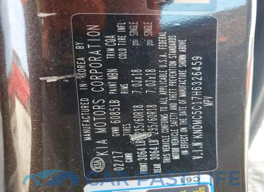 KNDMC5C17H6326459# 13