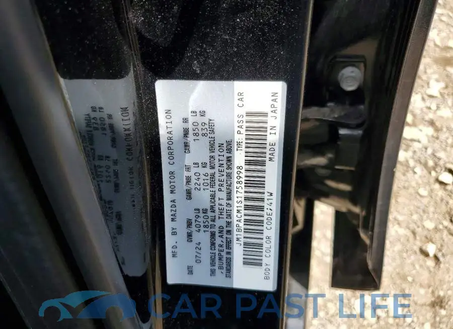 JM1BPACM1S1758998# 12