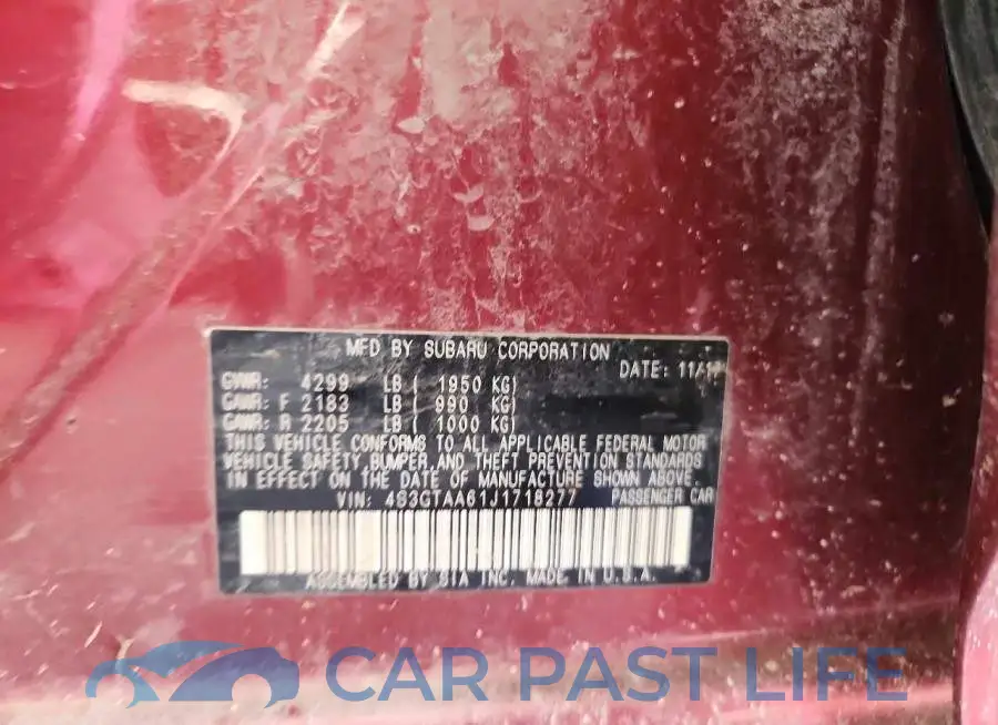 4S3GTAA61J1718277# 12