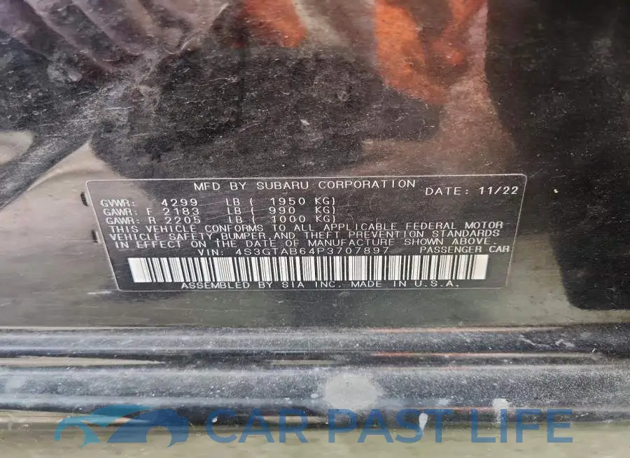 4S3GTAB64P3707897# 13