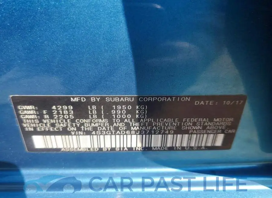 4S3GTAD68J3712749# 12