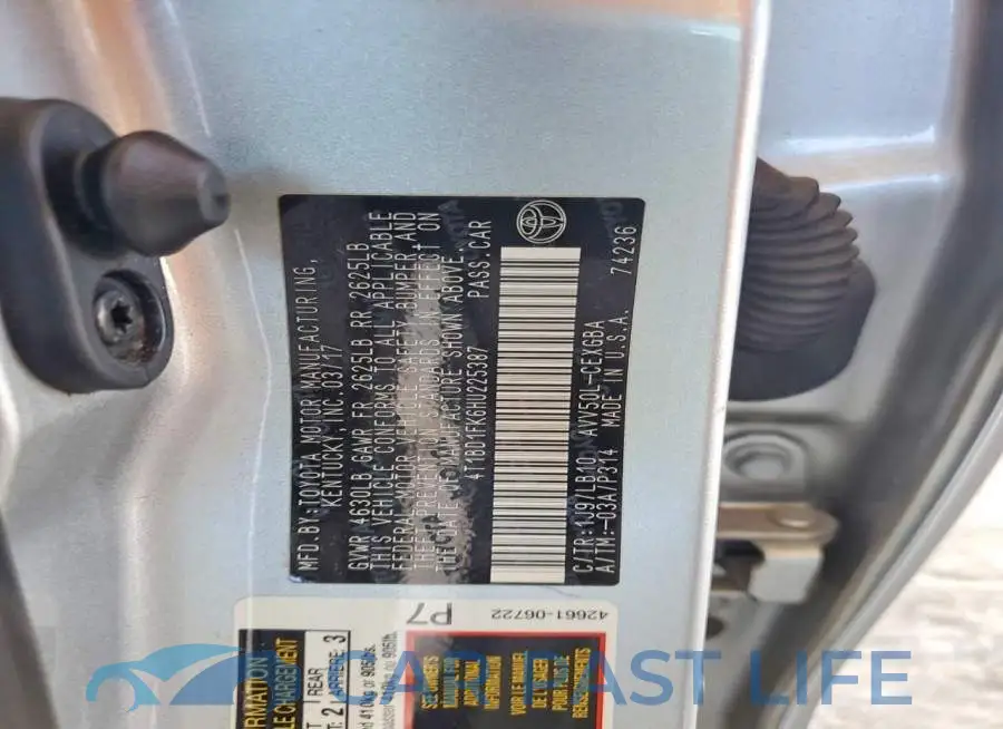 4T1BD1FK6HU225387# 12