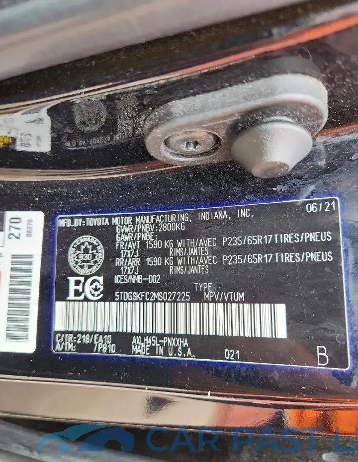 5TDGSKFC2MS027225# 13