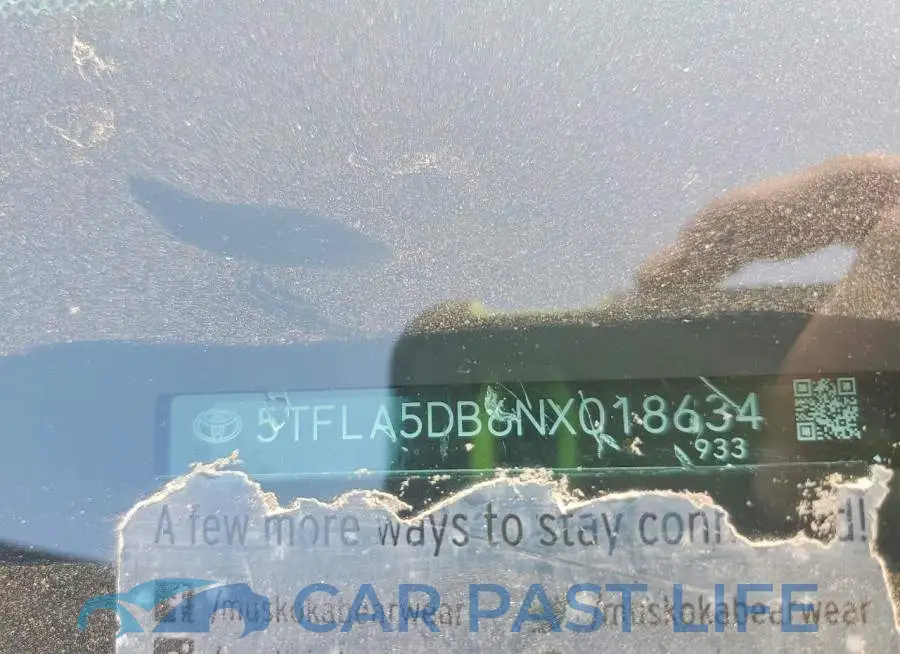 5TFLA5DB6NX018634# 12
