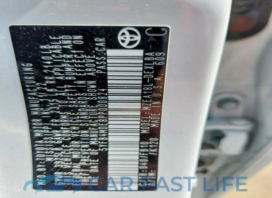 5YFB4MDE8PP000824# 12