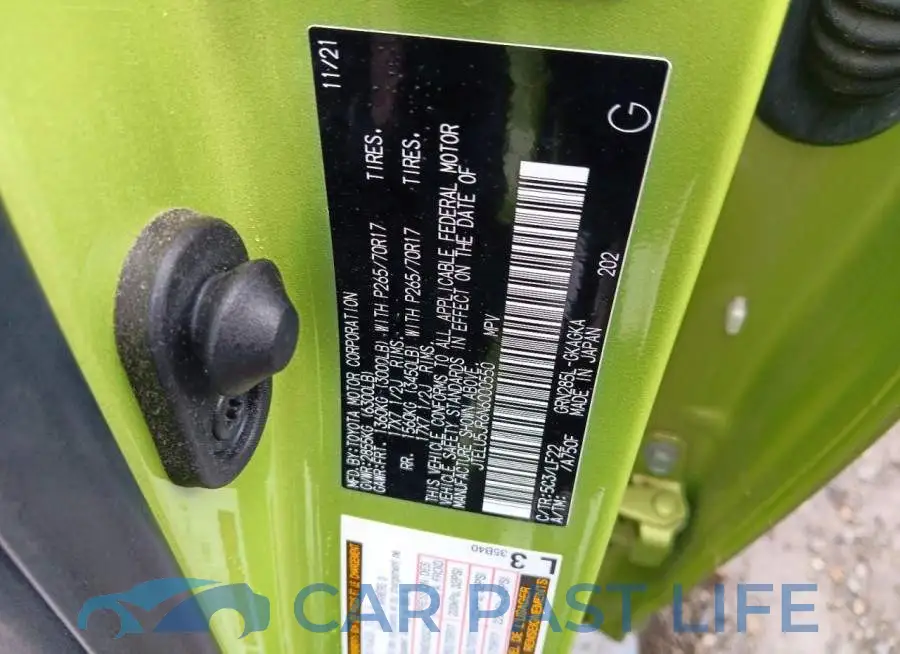 JTELU5JR6N6000550# 12