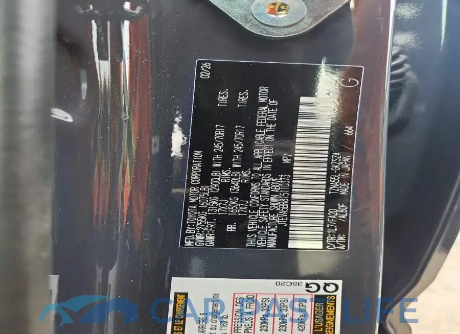 JTEVA5BR8T5110373# 13