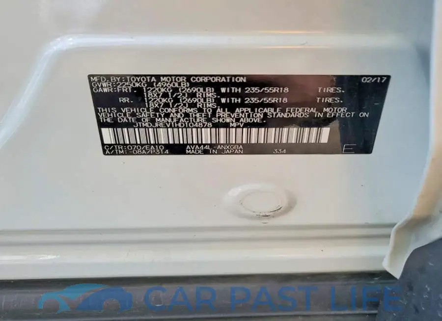 JTMDJREV1HD104878# 12