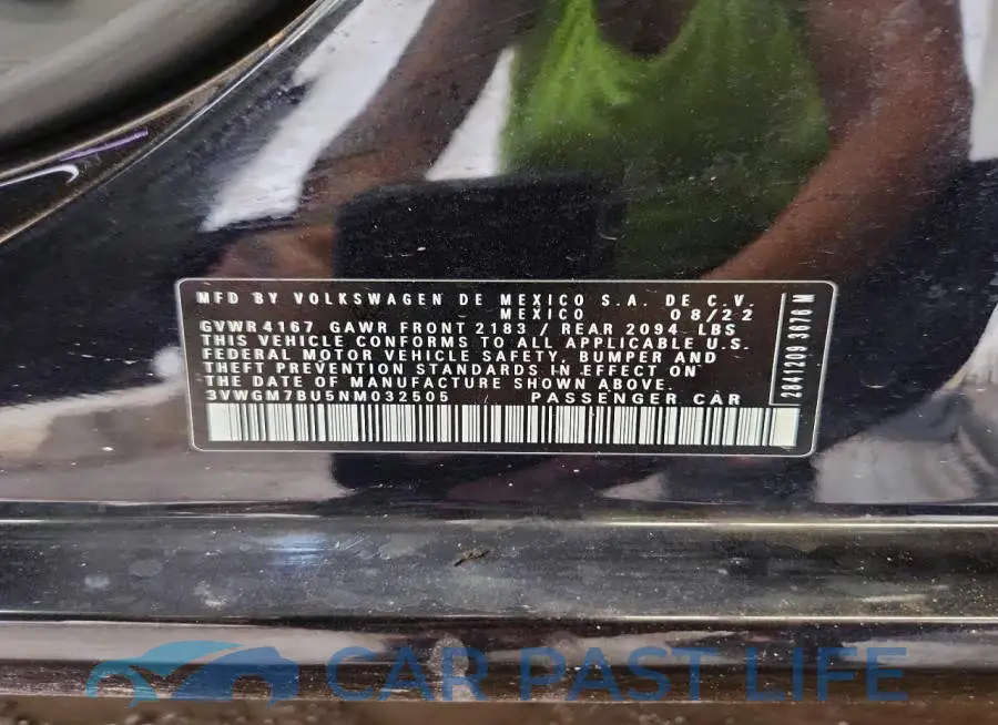3VWGM7BU5NM032505# 13