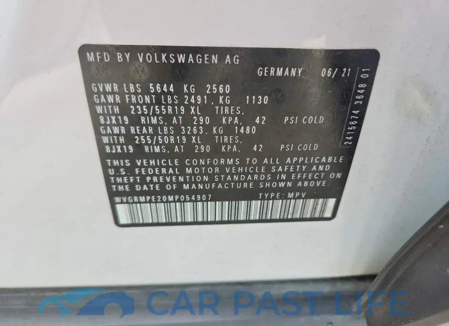 WVGRMPE20MP054907# 12