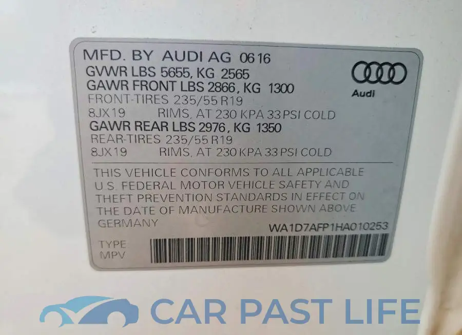 WA1D7AFP1HA010253# 13