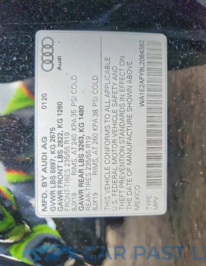 WA1E2AFY9L2064382# 14