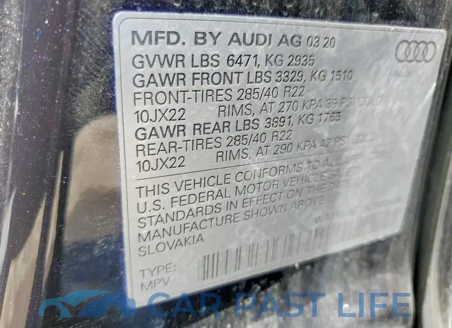 WA1EVAF15LD022466# 13
