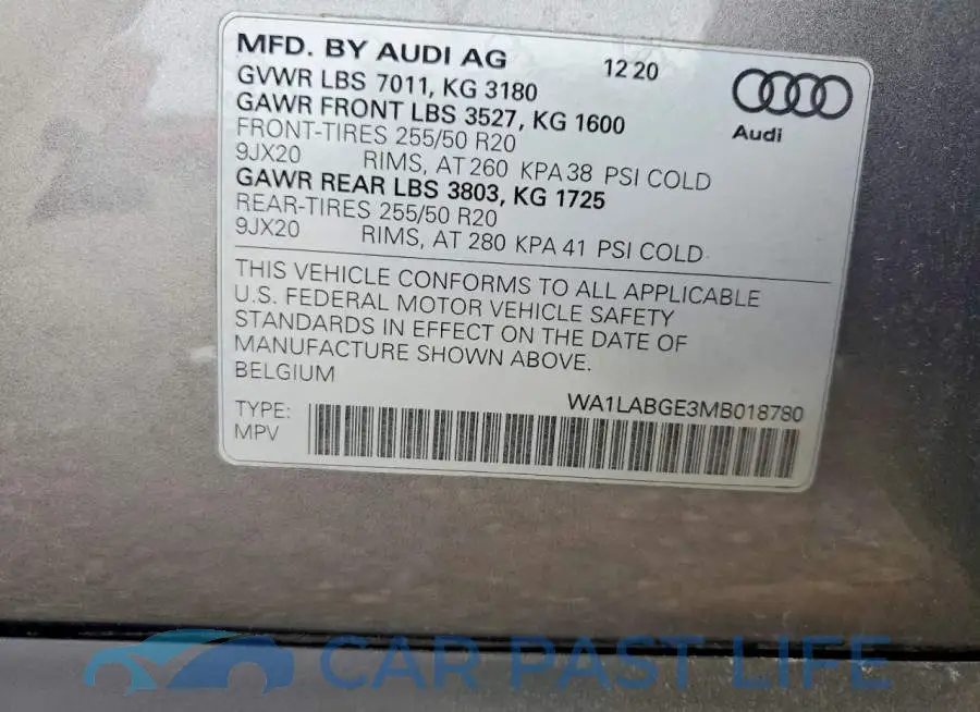 WA1LABGE3MB018780# 14