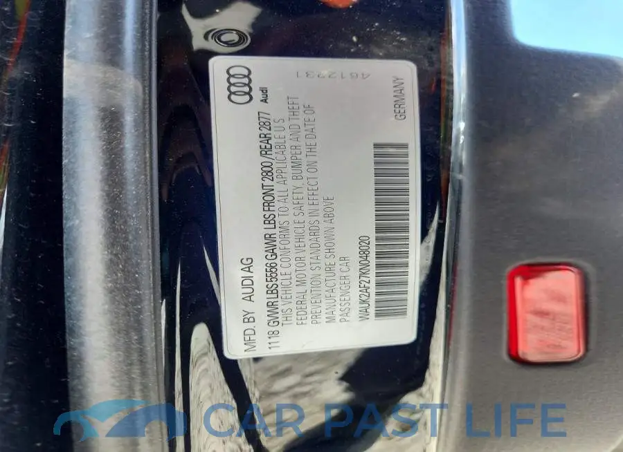 WAUK2AF27KN048020# 12