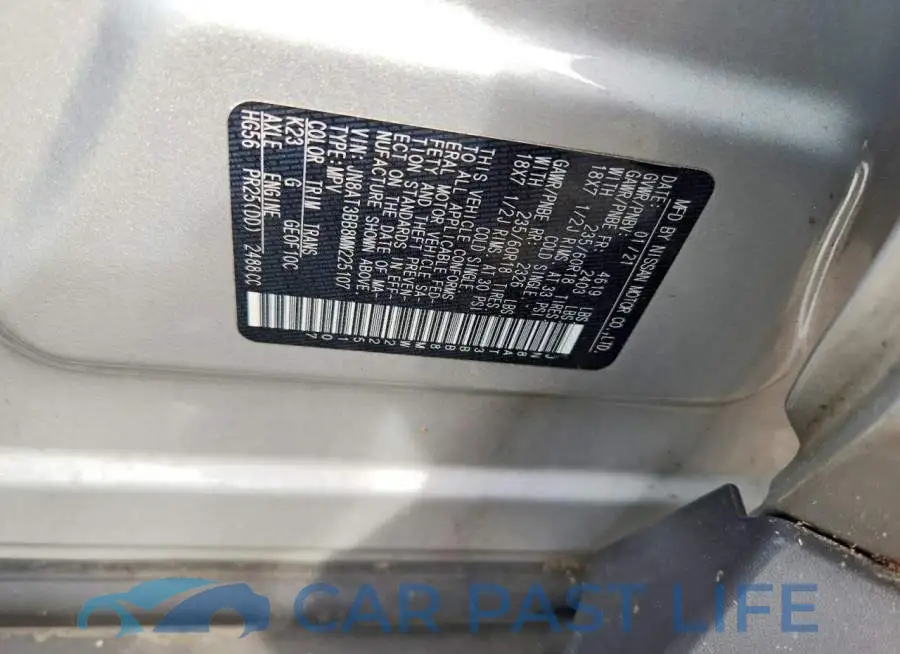 JN8AT3BB8MW225107# 13