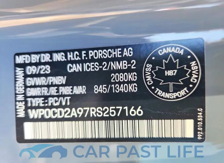 WP0CD2A97RS257166# 13
