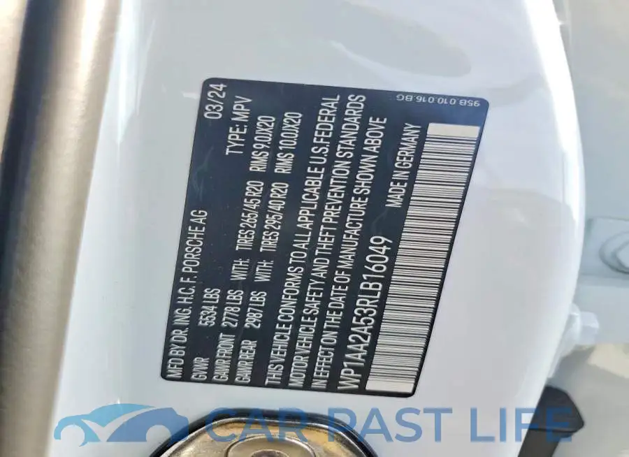 WP1AA2A53RLB16049# 13