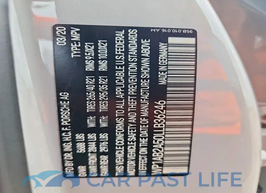 WP1AB2A50LLB36246# 13