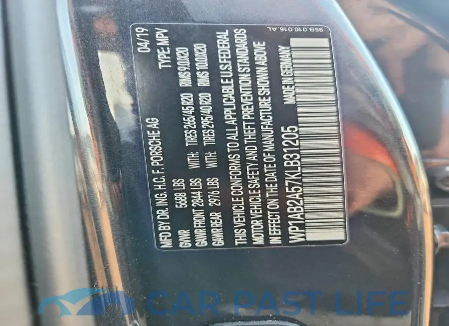 WP1AB2A57KLB31205# 13