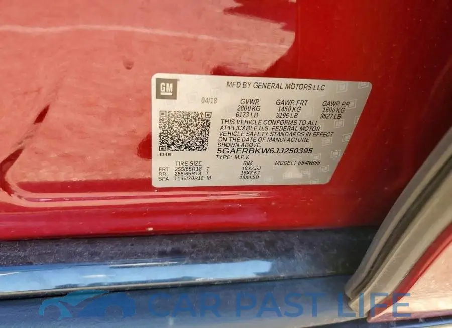 5GAERBKW6JJ250395# 13