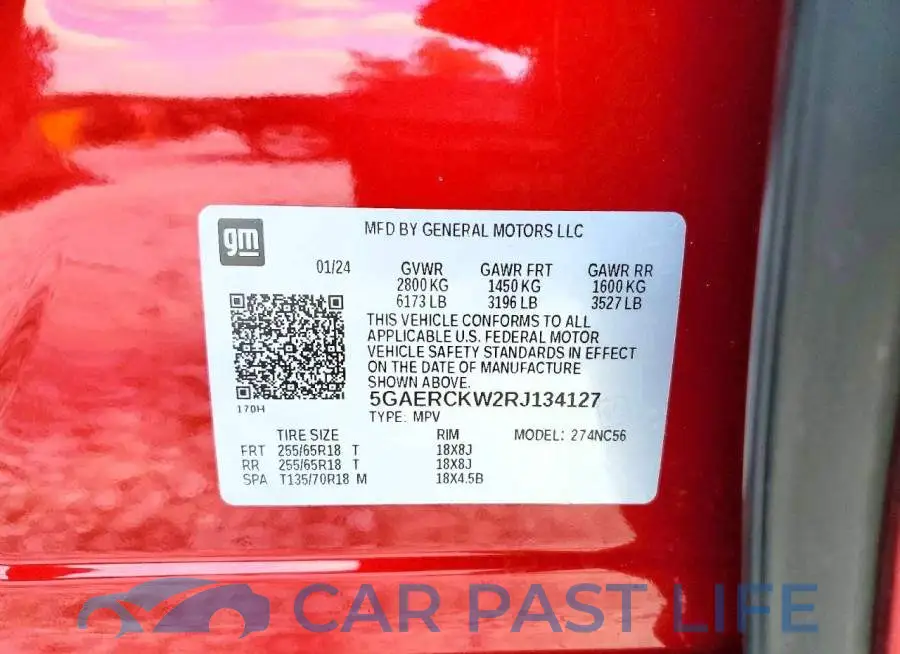 5GAERCKW2RJ134127# 14