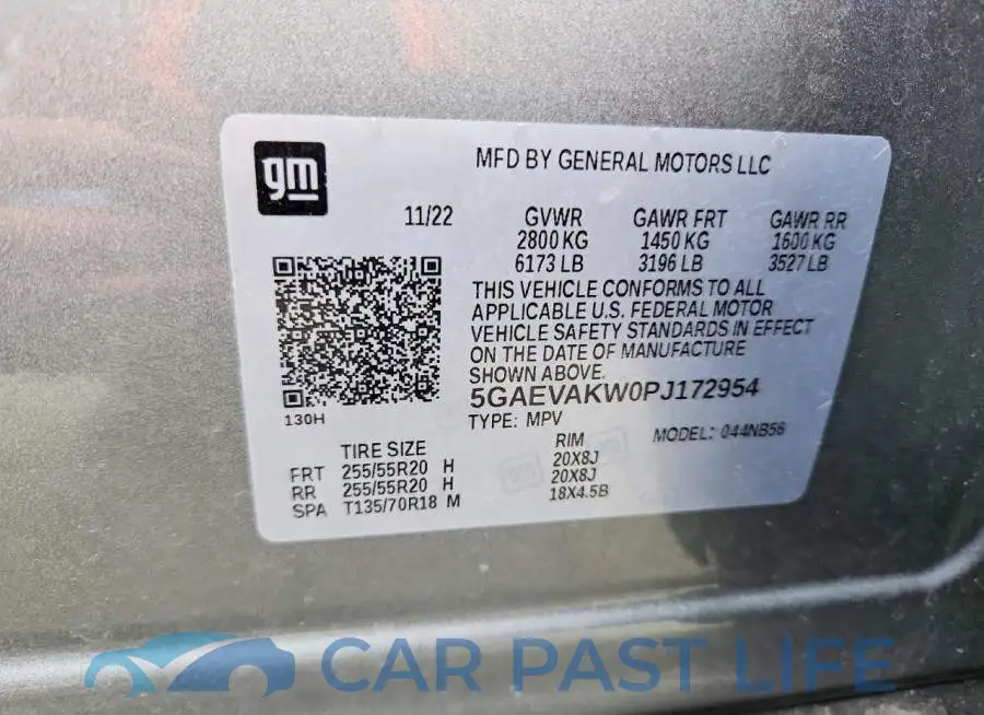5GAEVAKW0PJ172954# 13