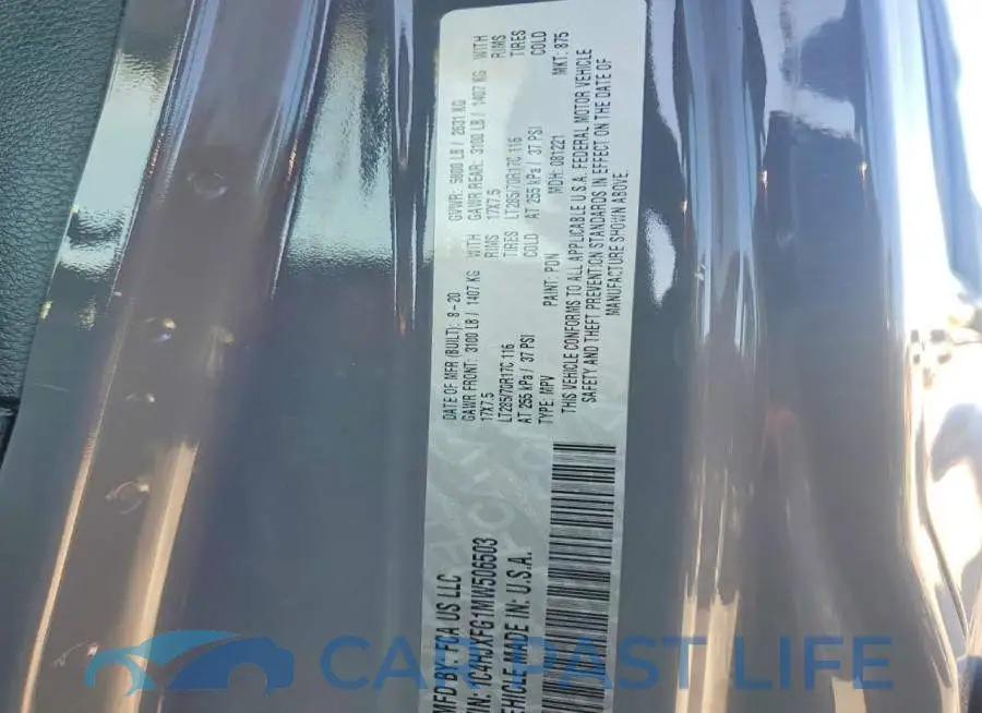 1C4HJXFG1MW506503# 14