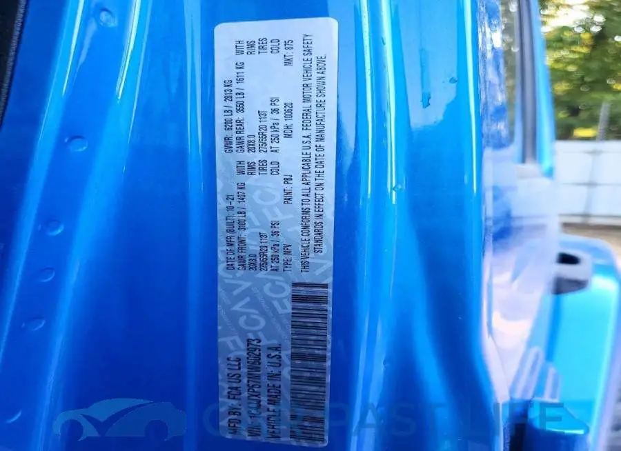 1C4JJXP67MW802973# 12