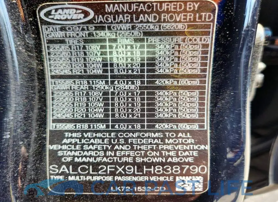 SALCL2FX9LH838790# 13