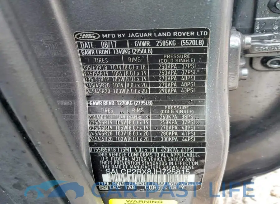 SALCP2RX8JH725815# 13