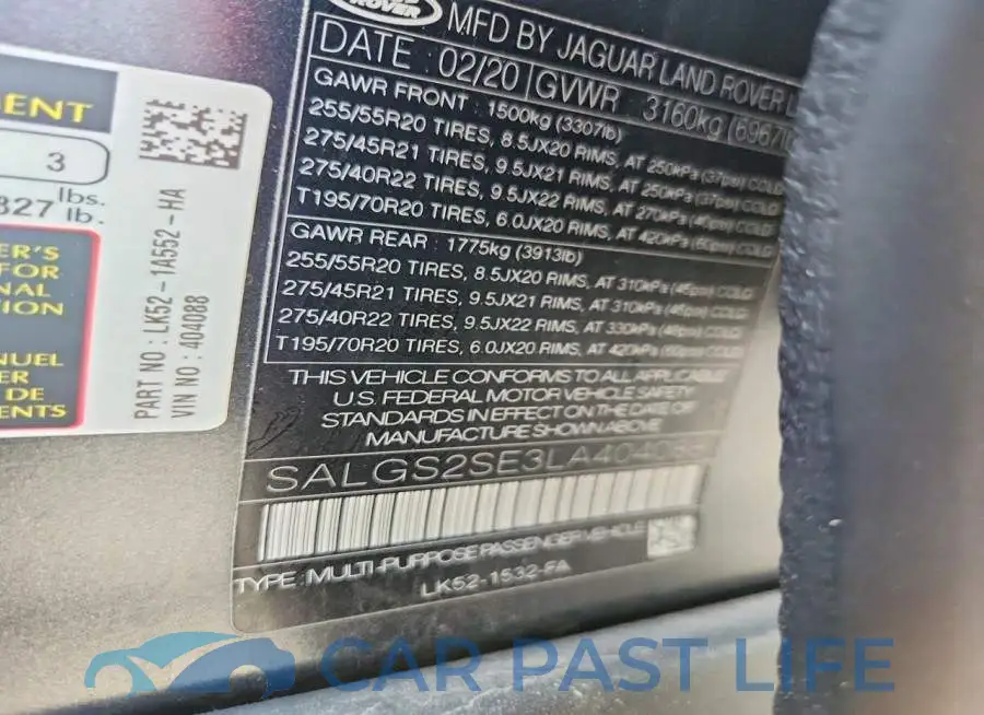 SALGS2SE3LA404088# 13