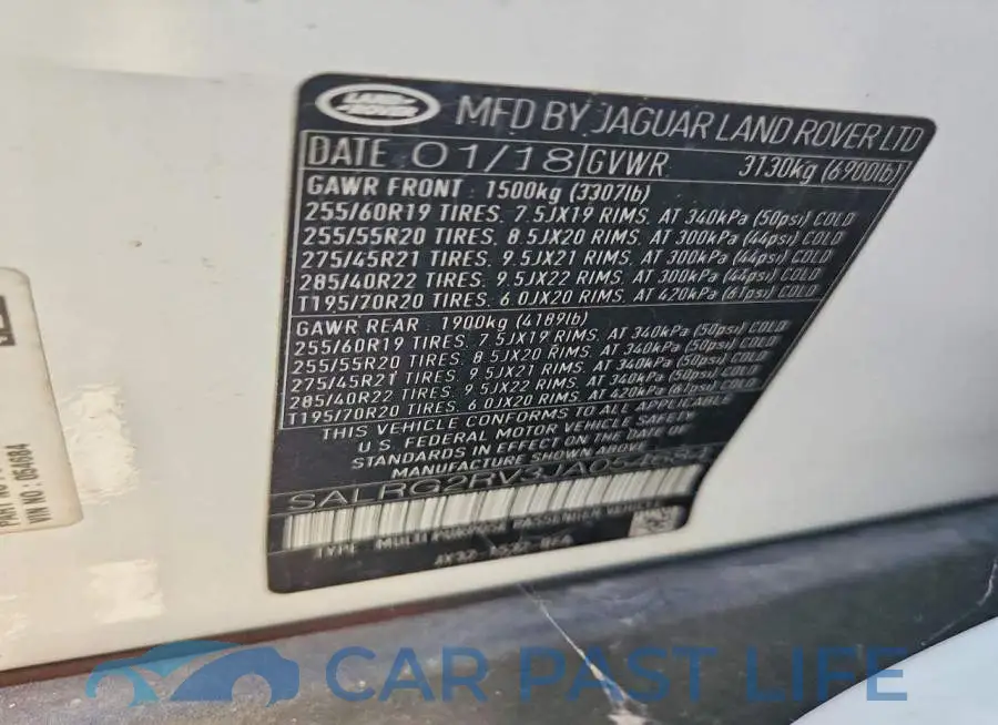 SALRG2RV3JA054684# 13